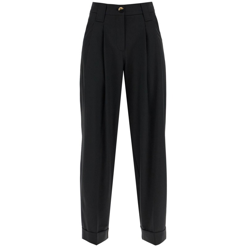 "flowy trousers with two ple