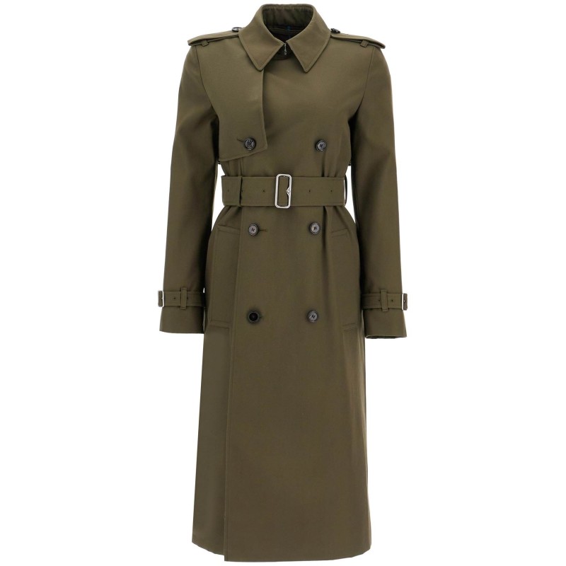 double-breasted trench coat with