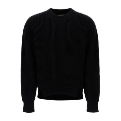 "oversized ribbed wool pul