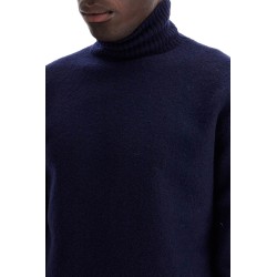 high-neck wool pullover sweater