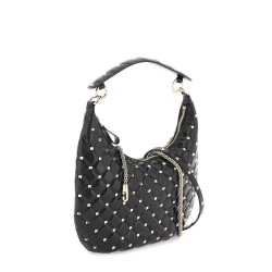 small leather 'rockstud spike' hobo bag