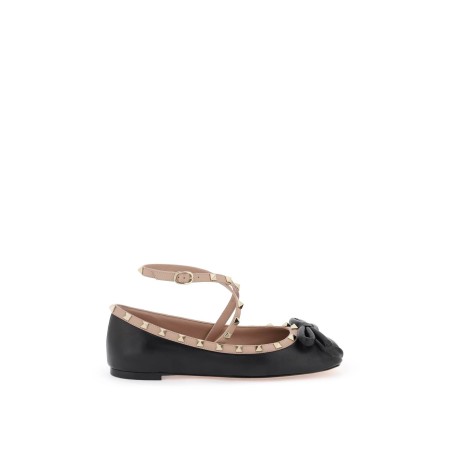 silk rockstud ballet flats