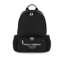 nylon backpack with logo