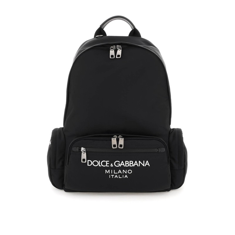 nylon backpack with logo