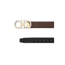 reversible gancini buckle belt