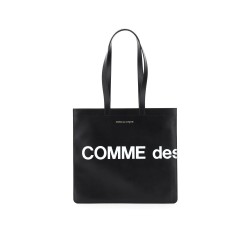 leather tote bag with logo