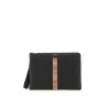 signture stripe leather pouch