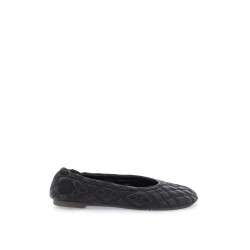 quilted leather sadler ballet flats