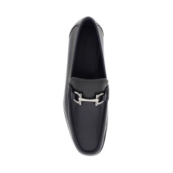 smooth leather loafers with gancini