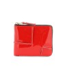 zip around patent leather wallet with zipper