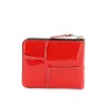 zip around patent leather wallet with zipper