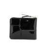 zip around patent leather wallet with zipper