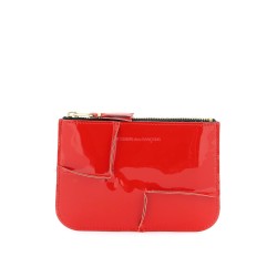 zip around patent leather wallet with zipper