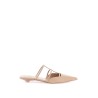 smooth leather rockstud wispy mules