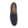 suede slip-on with rafia insert