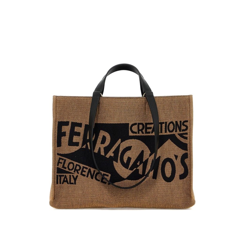 logo printed tote bag (m)