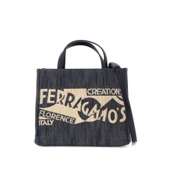 logo printed small tote bag