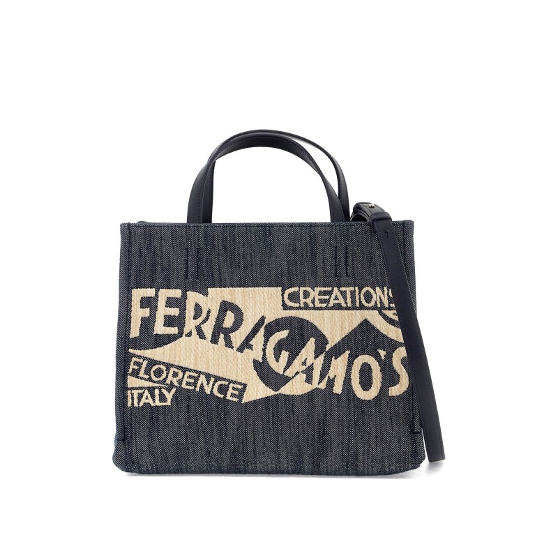 logo printed small tote bag