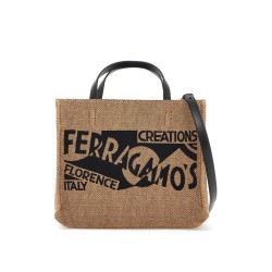 logo printed small tote bag