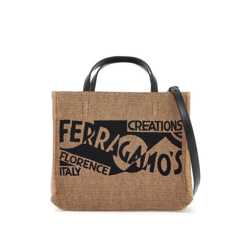 logo printed small tote bag