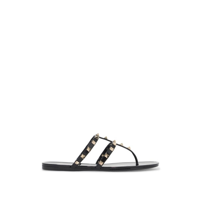 rockstud pvc thong sandals