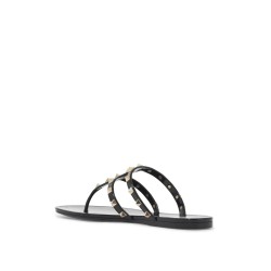 rockstud pvc thong sandals