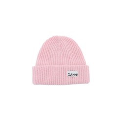 beanie hat with logo patch