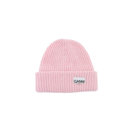 beanie hat with logo patch