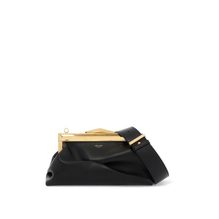 leather diamond frame clutch