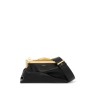 leather diamond frame clutch