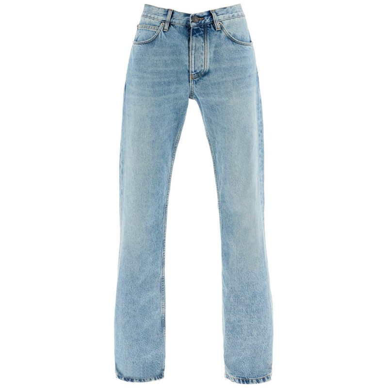 low-rise straight leg jeans