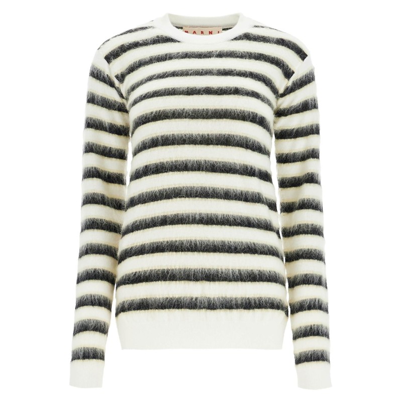 striped crewneck pullover