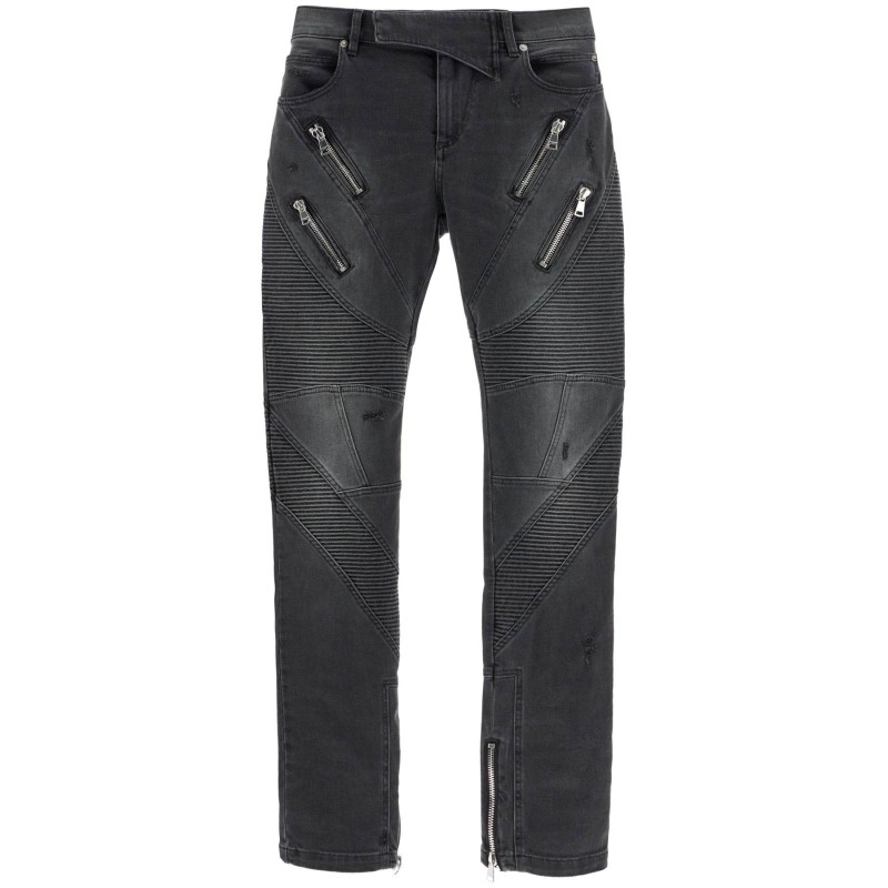 slim fit biker jeans for