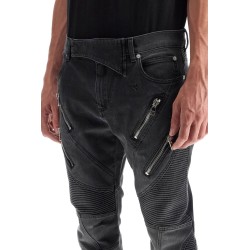 slim fit biker jeans for