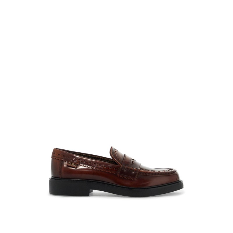 leather brogue loafers