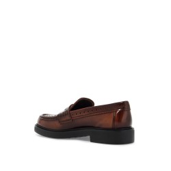 leather brogue loafers