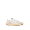 "mesh and leather clay sneakers with