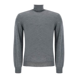 high-neck pullover sweater