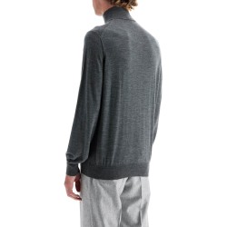 high-neck pullover sweater