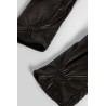 intrecciato leather gloves