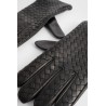 intrecciato leather gloves