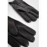 intrecciato leather gloves