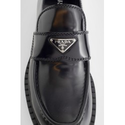 brushed leather loafers