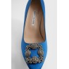 hangisi 90 satin jewel buckle pumps