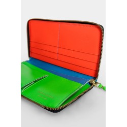 super fluo leather passport wallet