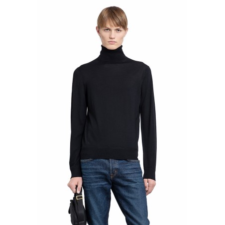 fine gauge merino roll neck sweater