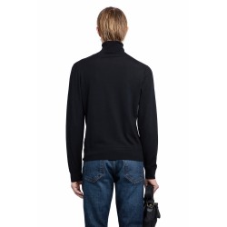 fine gauge merino roll neck sweater