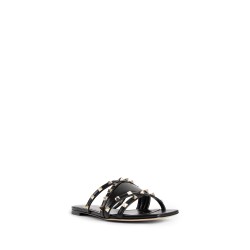 leather rockstud sandals