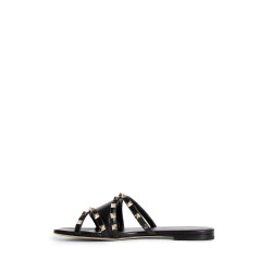 leather rockstud sandals