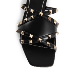 leather rockstud sandals